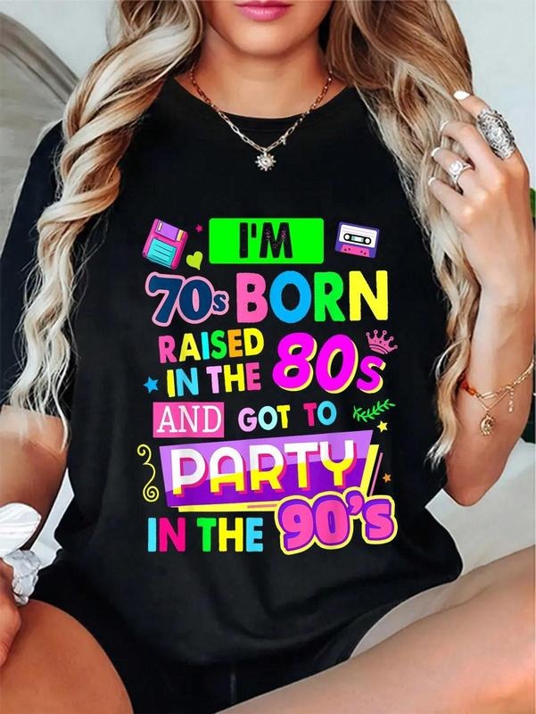 100% Cotton 90s Rave Ideas For Men Women & Party Outfit 90s Festival Costume Cotton T-Shirt