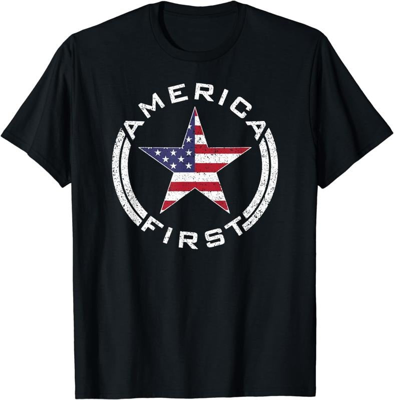 [100% Cotton]AMERICA FIRST USA FLAG AMERICAN STAR ROUNDEL PATRIOT TEE T-Shirt Hoodie, Sweatshirt | PrintMintTees.com