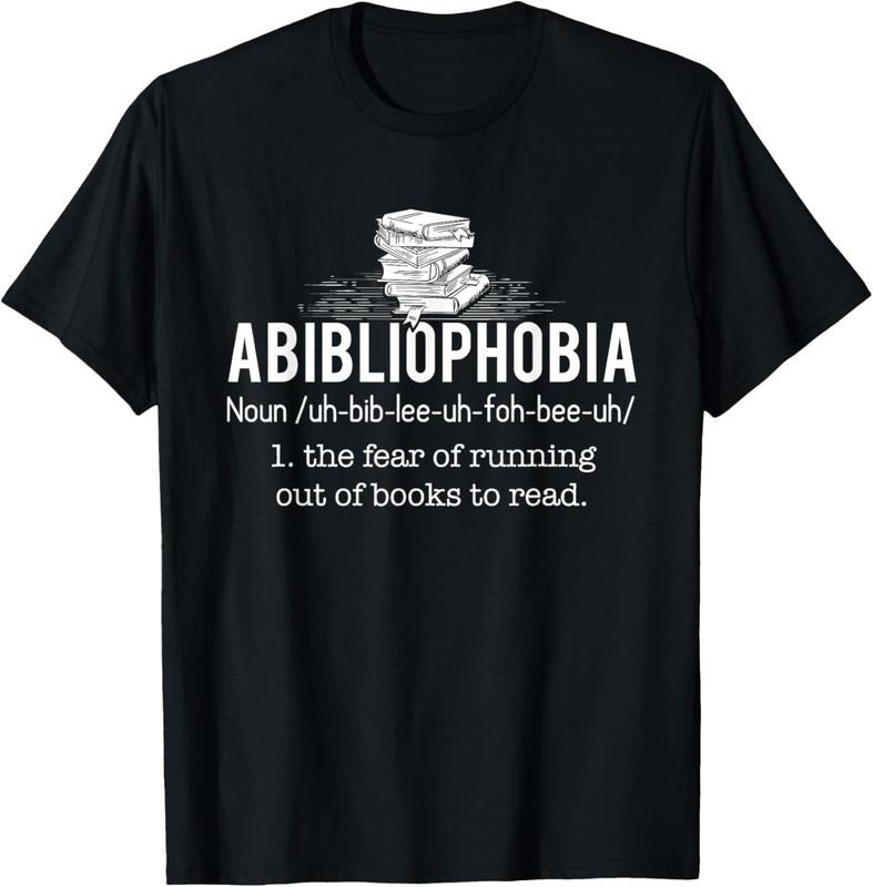 100% Cotton Abibliophobia - Funny Reading Bookworm Reader Gift T-Shirt Hoodie, Sweatshirt | PrintMintTees.com