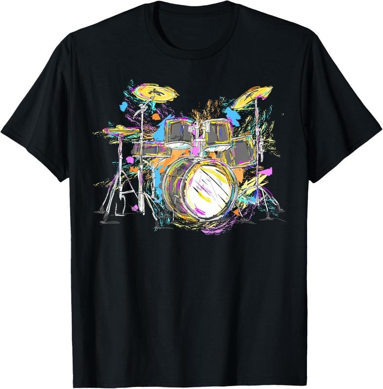 100% Cotton Abstract art drums musician music band throne noose T-Shirt Hoodie Sweatshirt | PrintMintTees.com