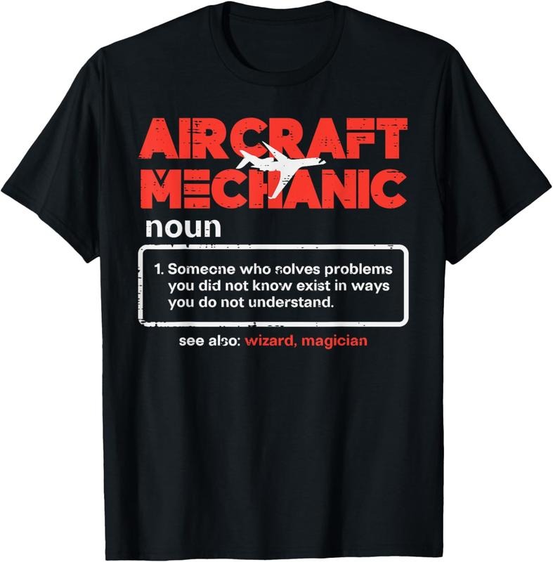 100% Cotton Aircraft Mechanic Definition Airplane Technician Men Women T-Shirt Hoodie Sweatshirt | PrintMintTees.com