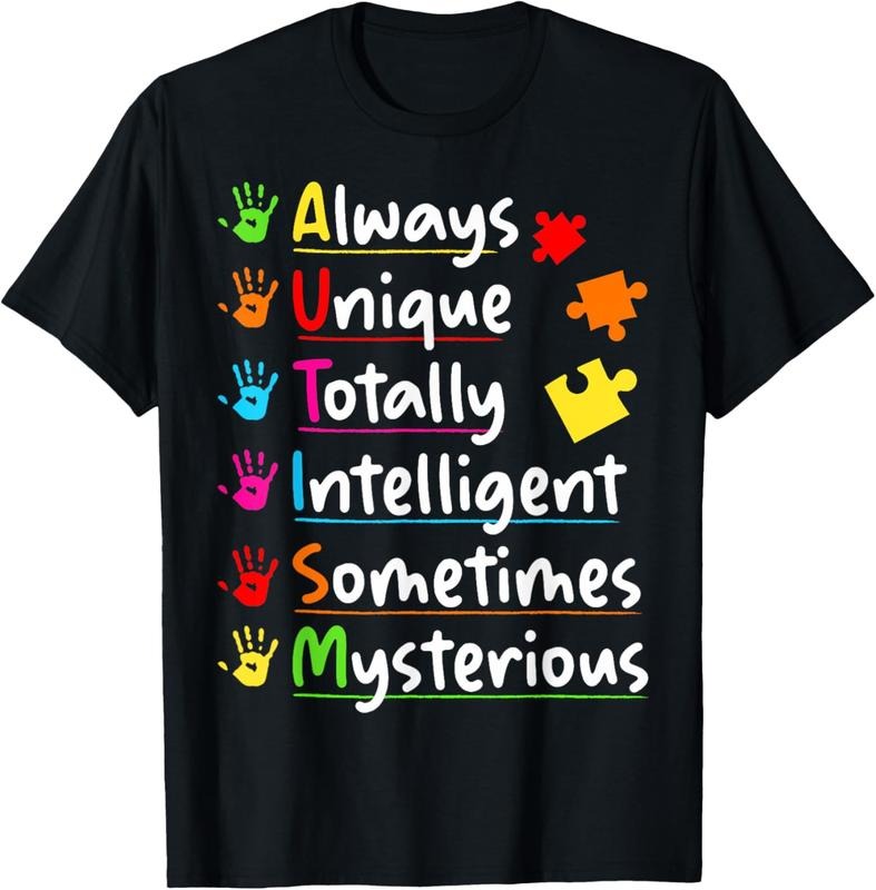 100% Cotton Always Unique Autism Awareness Totally Intelligent  T-Shirt Hoodie, Sweatshirt | PrintMintTees.com