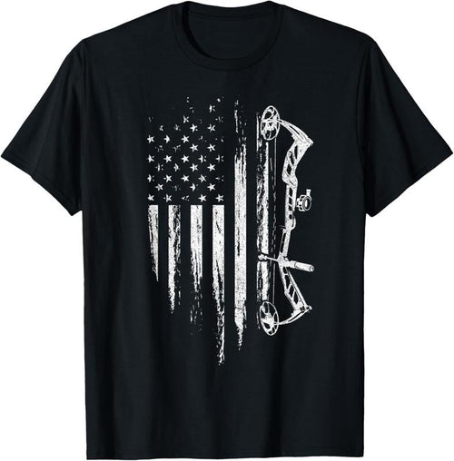 100% Cotton American Flag Bowhunting Bow Archery Gift For Deer Hunter T-Shirt Hoodie, Sweatshirt | PrintMintTees.com