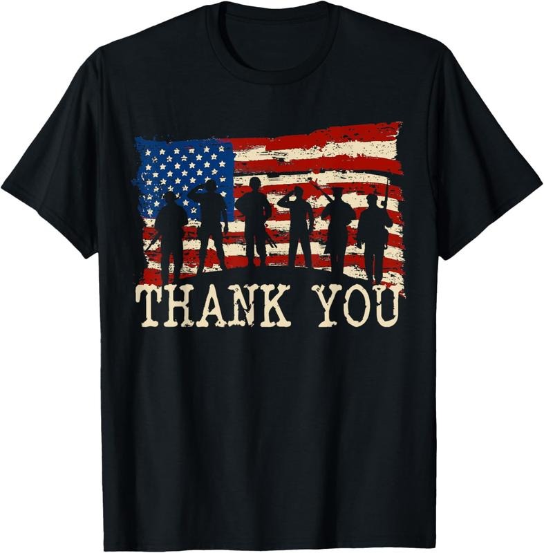 100% Cotton American Flag Thank you Veterans Proud Veteran T-Shirt Hoodie Sweatshirt | PrintMintTees.com