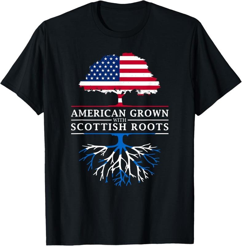 100% Cotton American Grown with Scottish Roots - Scotland T-Shirt Hoodie, Sweatshirt | PrintMintTees.com