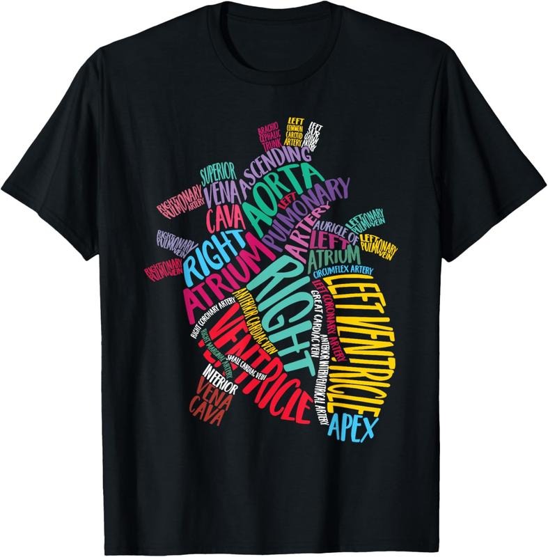 100% Cotton Anatomical Heart Cardiac Cardiovascular ICU Nurse T-Shirts, Hoodie, Sweatshirt