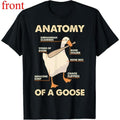 100% Cotton Anatomy Of A Goose Funny Meme Animal Lover Goose Honk Bonk T-Shirt