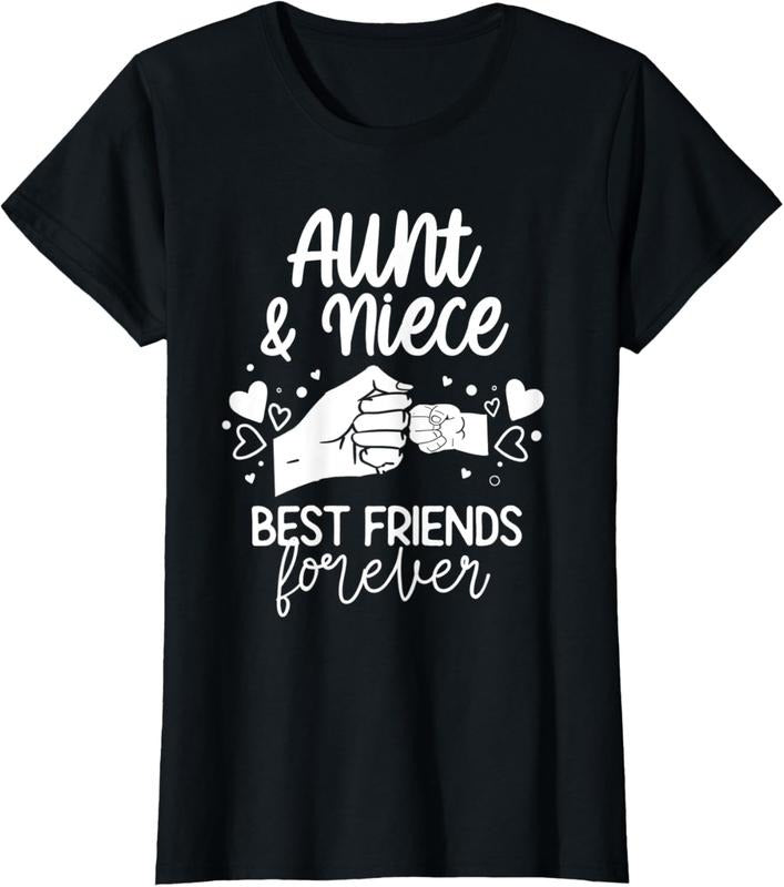 100% Cotton Aunt And Niece Best Friends Forever Matching Outfits T-Shirt Hoodie, Sweatshirt | PrintMintTees.com
