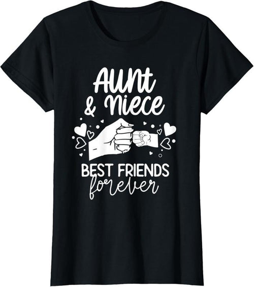 100% Cotton Aunt And Niece Best Friends Forever Matching Outfits T-Shirt Hoodie, Sweatshirt | PrintMintTees.com