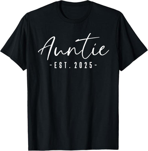 100% Cotton Auntie Est 2025 Auntie To Be Gifts New Aunt Pregnancy T-Shirt Hoodie, Sweatshirt | PrintMintTees.com