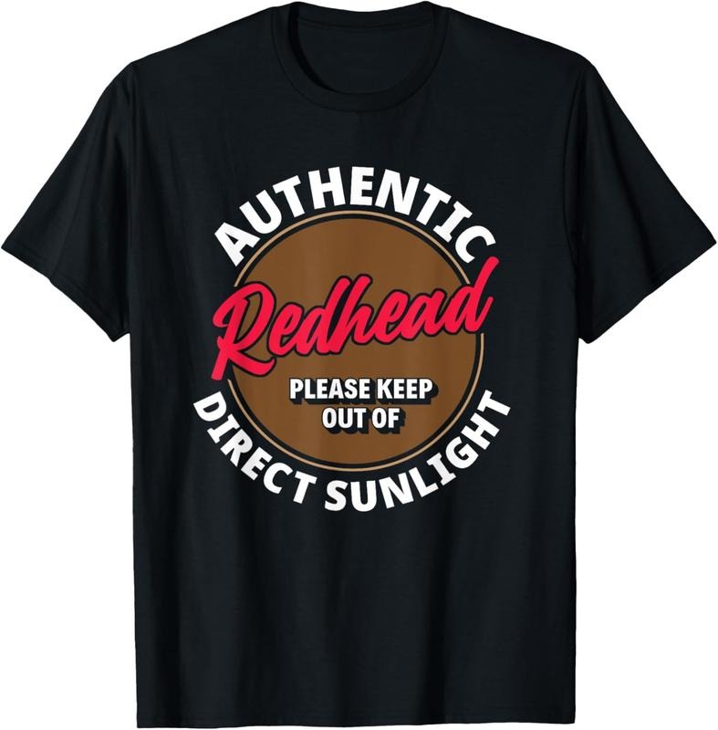 100% Cotton Authentic Redhead Keep Out Of Sunlight - Funny Ginger T-Shirt Hoodie Sweatshirt | PrintMintTees.com