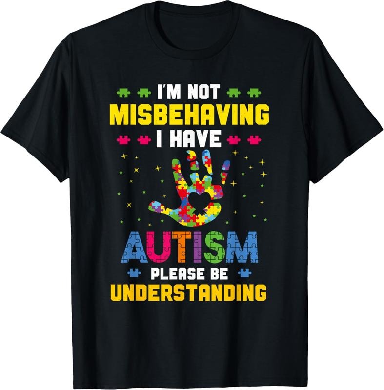 100% Cotton Autism Awareness I'm Not Misbehaving I Have Autism T-Shirt Hoodie Sweatshirt | PrintMintTees.com