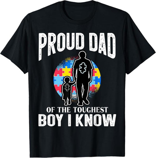 100% Cotton Autism Awareness for Proud Dad Support Autistic  T-Shirt Hoodie, Sweatshirt | PrintMintTees.com