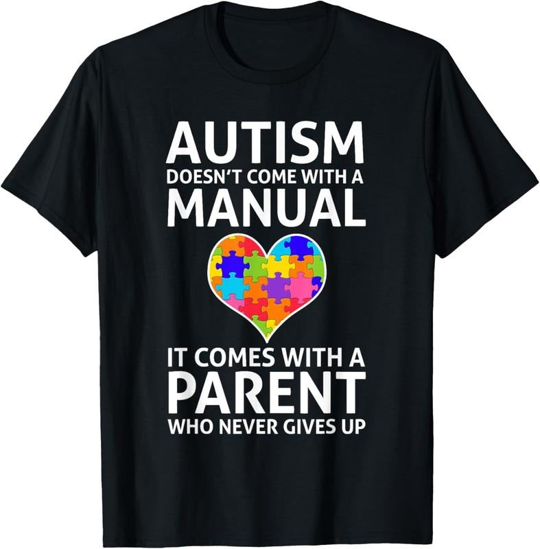 100% Cotton Autism Doesn't Come With a Manual Autism Mom Dad T-Shirt T-Shirt Hoodie, Sweatshirt | PrintMintTees.com
