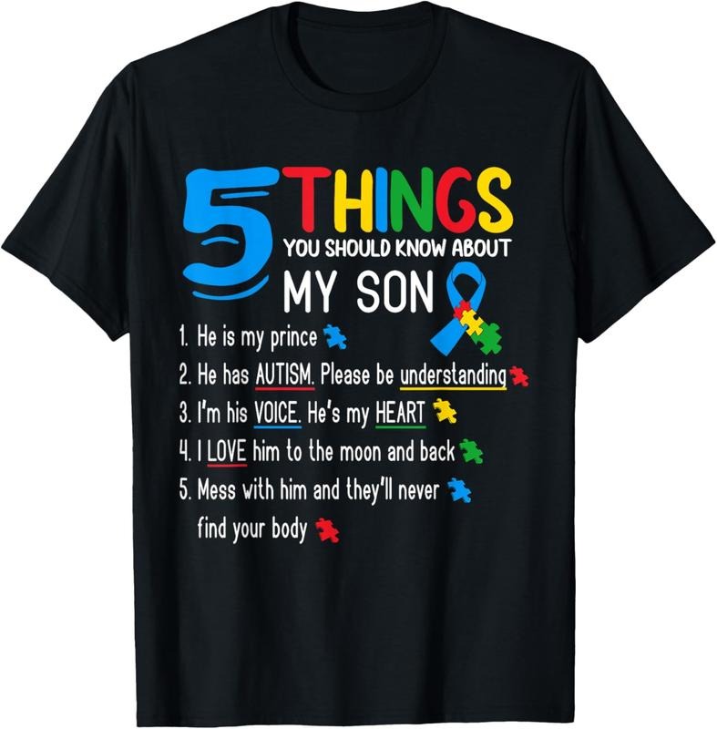 100% Cotton Autistic Son Autism Awareness Support Mom Dad Parents T-Shirts, Hoodie, Sweatshirt