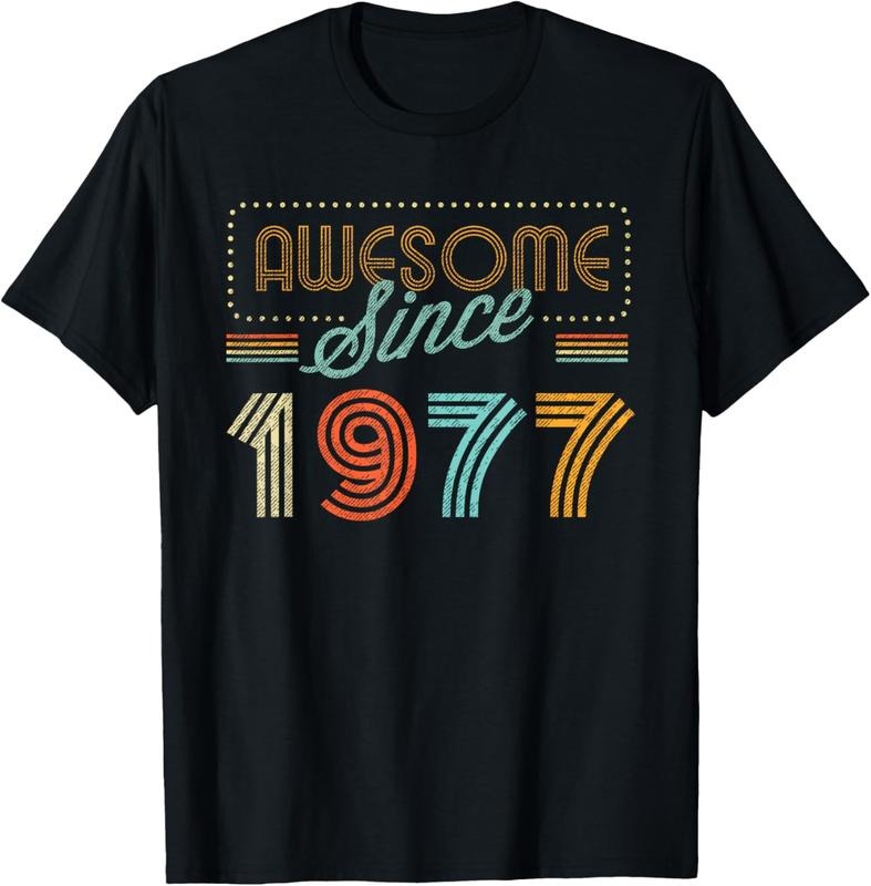 100% Cotton Awesome Since 1977 Year Birth Shirt Hoodie Sweatshirt