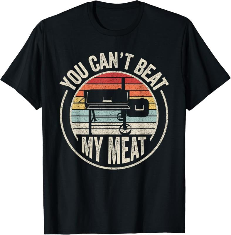 100% Cotton BBQ Grilling Smoking Retro Vintage You Can'T Beat My Meat T-Shirts, Hoodie, Sweatshirt