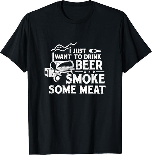 100% Cotton BBQ Smoking Pitmaster Drink Beer Smoke Meat T-Shirt Hoodie Sweatshirt | PrintMintTees.com