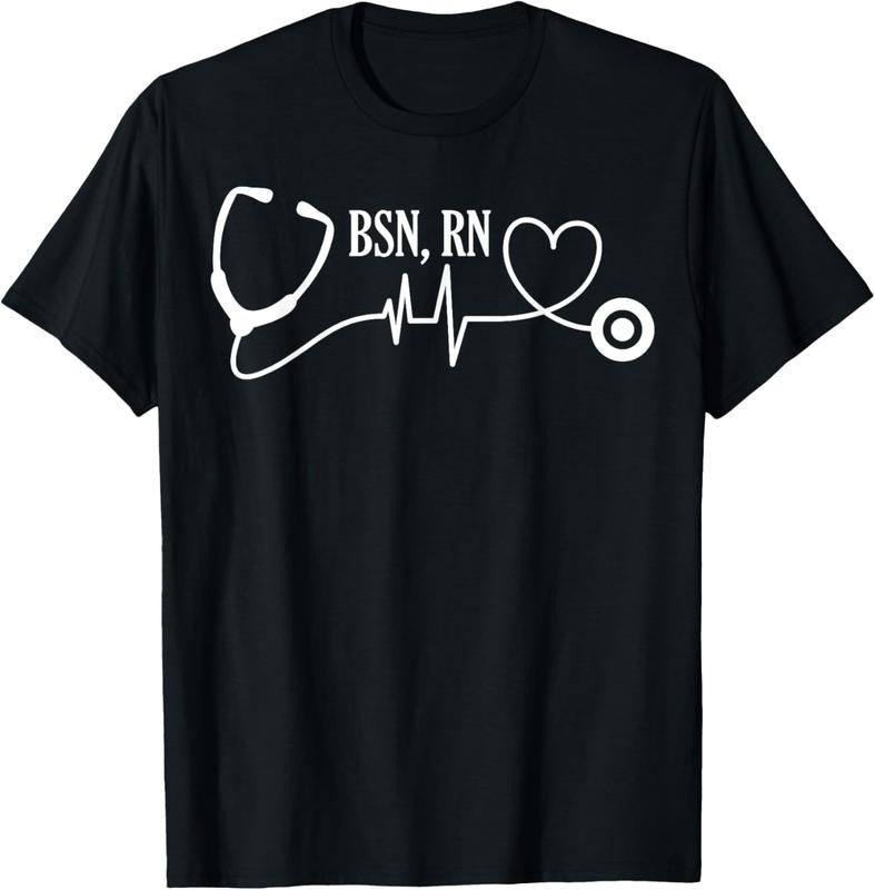 100% Cotton BSN RN Registered Nurse Medical Stethoscope Heartbeat EKG T-Shirts, Hoodie, Sweatshirt