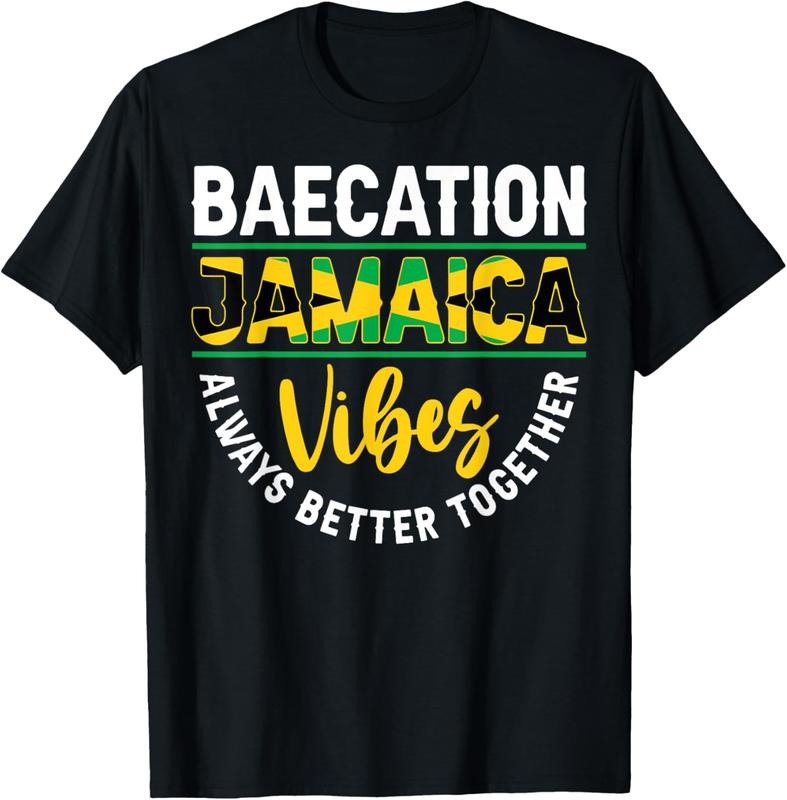 100% Cotton Baecation Jamaica Vibes Matching Couple Vacation Trip T-Shirt Hoodie Sweatshirt | PrintMintTees.com