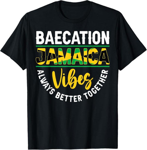 100% Cotton Baecation Jamaica Vibes Matching Couple Vacation Trip T-Shirt Hoodie Sweatshirt | PrintMintTees.com