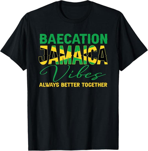 100% Cotton Baecation Jamaica Vibes Matching Couple Vacation Trip T-Shirtstyle{n002}2 Shirt Hoodie Sweatshirt