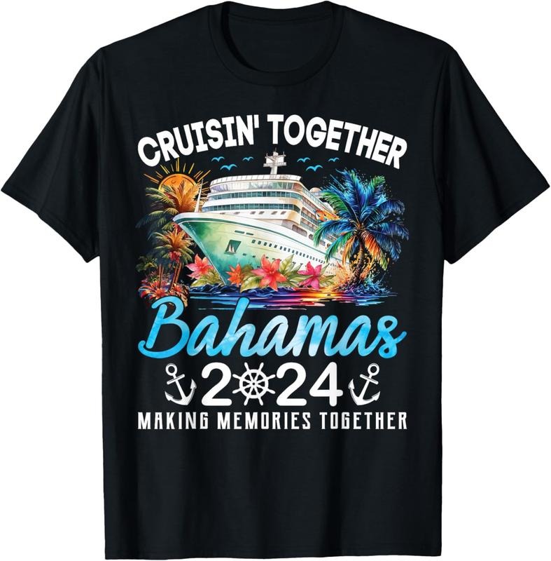 100% Cotton Bahamas Cruise 2024 Family Vacation Cruisin Together Bahamas T-Shirt Hoodie Sweatshirt | PrintMintTees.com