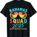 100% Cotton Bahamas Vacation 2025 Squad Family Friends Matching Group T-Shirt