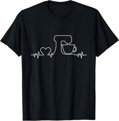 100% Cotton Baking Heartbeat - Mixer Pulse - Funny Pastry Baker T-Shirt T-Shirt Hoodie, Sweatshirt | PrintMintTees.com