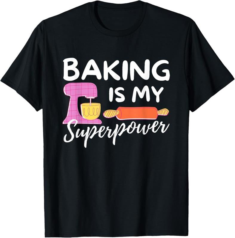 100% Cotton Baking Is My Superpower - Funny Baker & Baking Gift T-Shirt Hoodie Sweatshirt | PrintMintTees.com