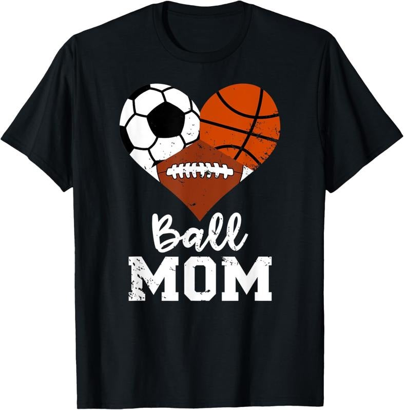 100% Cotton Ball Mom Funny Basketball Football Soccer Mom T-Shirt Hoodie, Sweatshirt | PrintMintTees.com