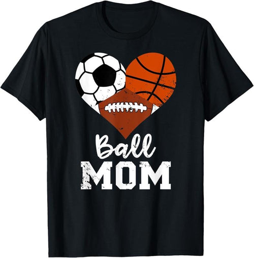 100% Cotton Ball Mom Funny Basketball Football Soccer Mom T-Shirt Hoodie, Sweatshirt | PrintMintTees.com