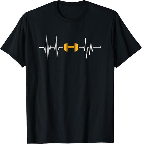 100% Cotton Barbell Weightlifting Heartbeat Shirt - Bodybuilding T-Shirt Hoodie, Sweatshirt | PrintMintTees.com