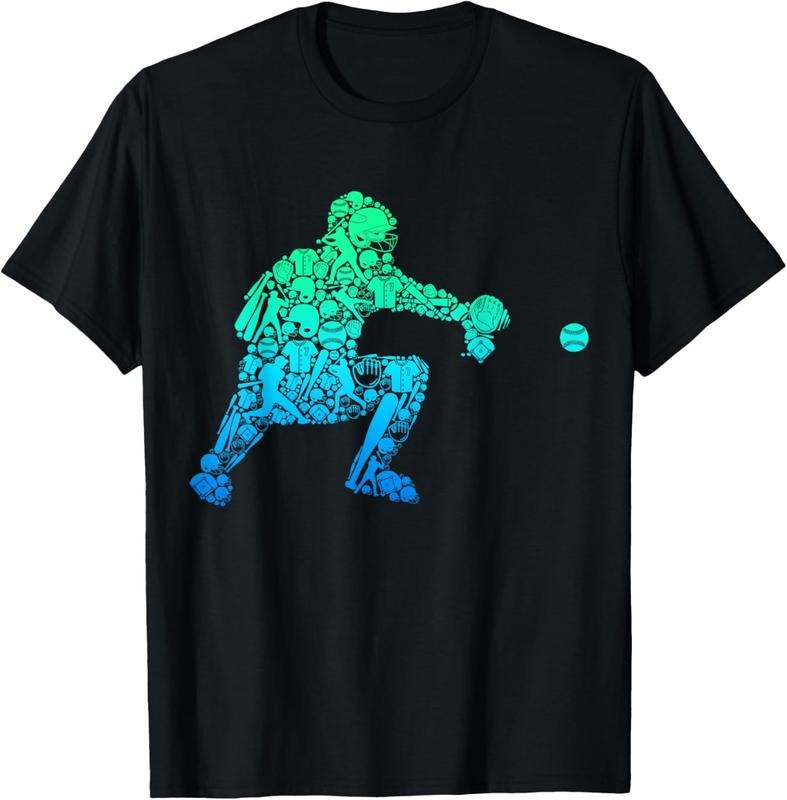 100% Cotton Baseball Catcher Player Youth Men  Boys T-Shirt Hoodie, Sweatshirt | PrintMintTees.com