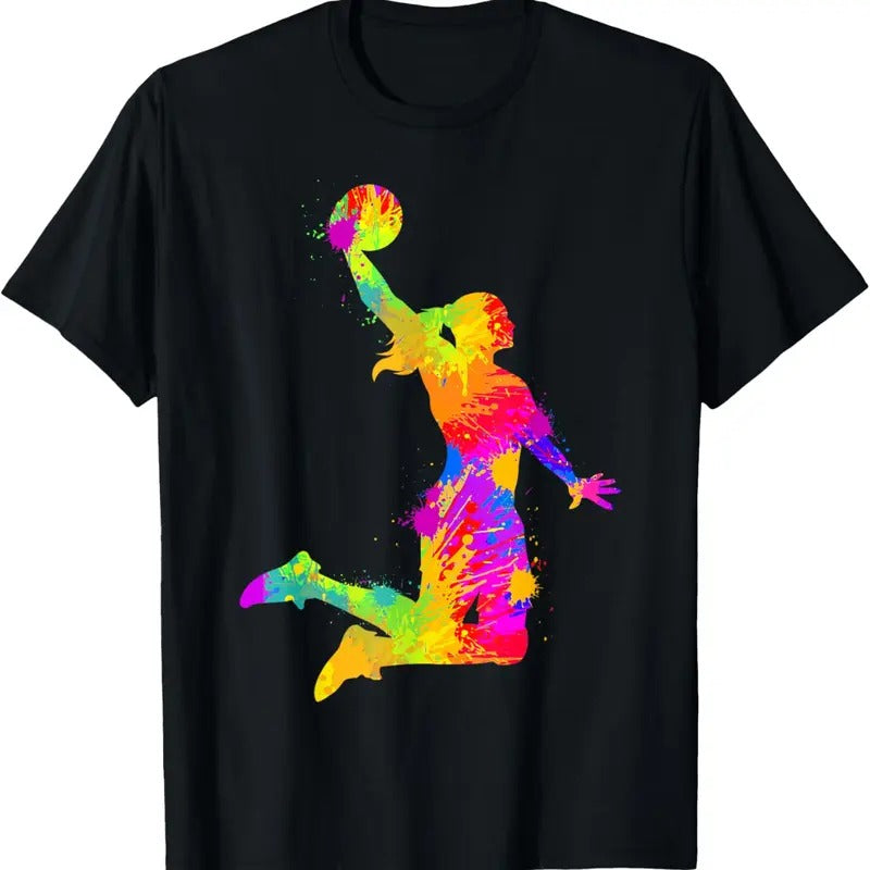 100% Cotton Basketball Girl Women Girls T-Shirt Hoodie, Sweatshirt | PrintMintTees.com