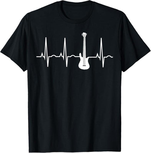100% Cotton Bass Player Shirt - Bass Guitar Player Heartbeat T-Shirt T-Shirt Hoodie Sweatshirt | PrintMintTees.com