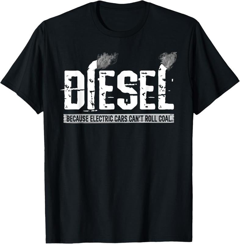 100% Cotton Because Electric Cars Can't Roll Coal Truck T-Shirt Hoodie, Sweatshirt | PrintMintTees.com