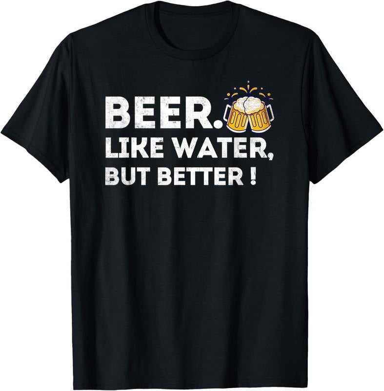 100% Cotton Beer. Like Water, But Better - Funny Beer Drinker T-Shirt Hoodie Sweatshirt | PrintMintTees.com