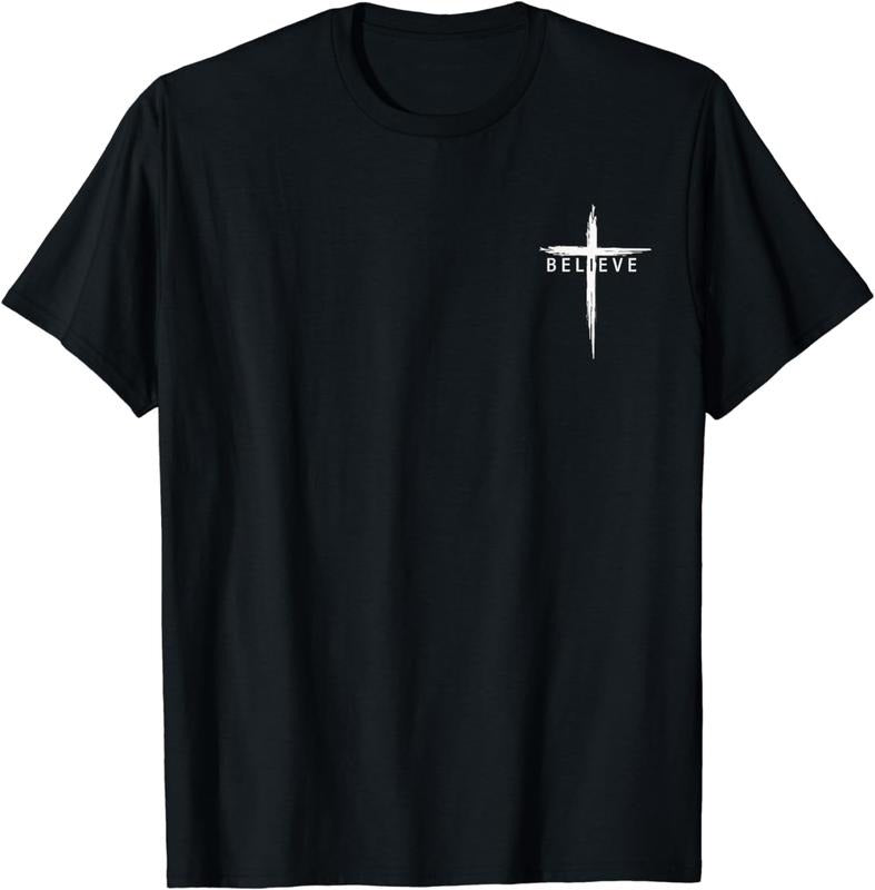 [100% Cotton]Believe Christian Cross Jesus Christ Christians Men Women T-Shirt Hoodie Sweatshirt | PrintMintTees.com