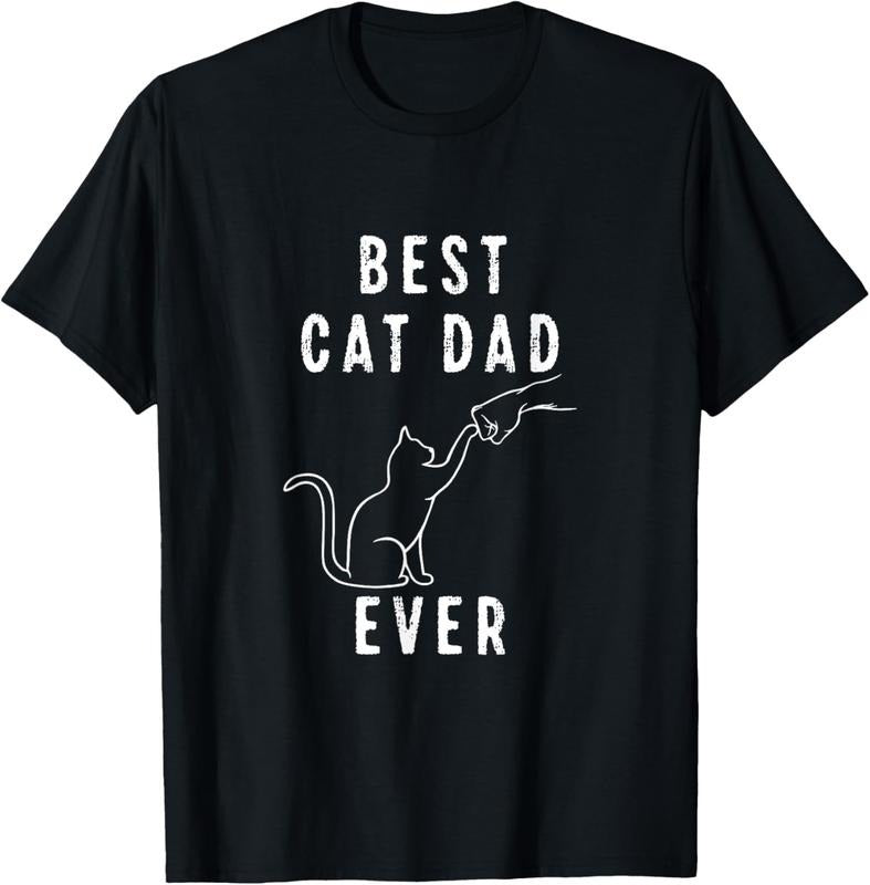 100% Cotton Best Cat Dad Ever Shirt Cat Daddy Paw Fist Bump Meow Cat T-Shirts, Hoodie, Sweatshirt