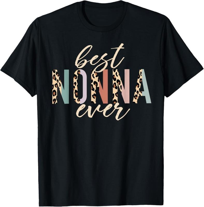 100% Cotton Best Nonna Ever Gifts Leopard Print Mothers Day T-Shirt Hoodie, Sweatshirt | PrintMintTees.com