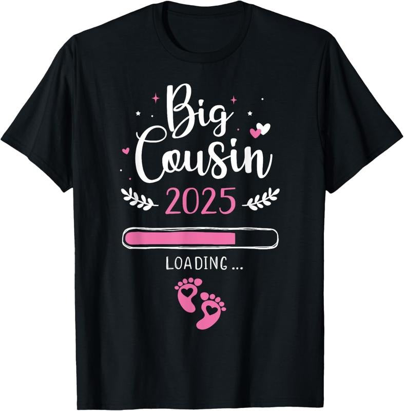 100% Cotton Big Cousin Loading 2025 Pregnancy Announcement T-Shirts, Hoodie, Sweatshirt