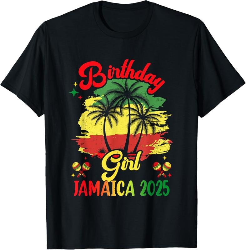 100% Cotton Birthday Girl Jamaica 2025 30Th 50Th Party Vacation Matching T-Shirt Hoodie Sweatshirt | PrintMintTees.com