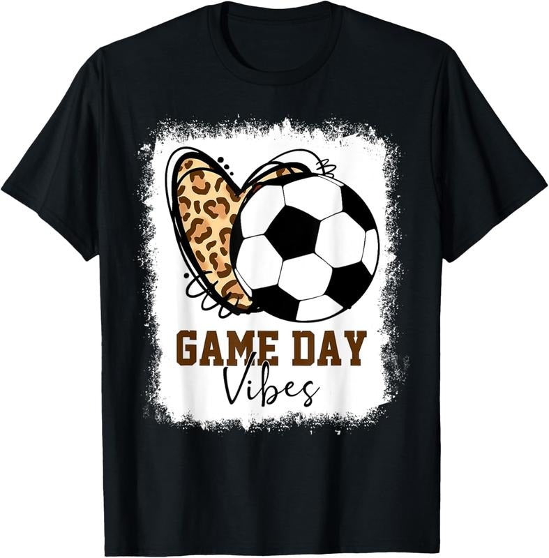 100% Cotton Bleached Soccer Game Day Vibes Soccer Mom Game Day Season T-Shirt Hoodie Sweatshirt | PrintMintTees.com