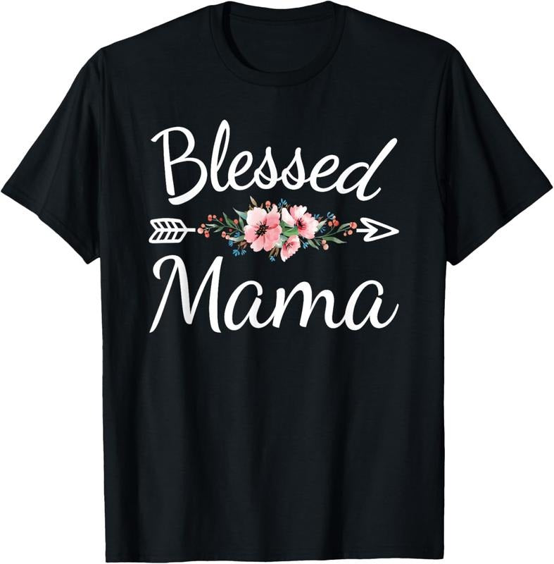 100% Cotton Blessed Mama Cute Mom Mommy Mothers Day T-Shirt Hoodie, Sweatshirt | PrintMintTees.com