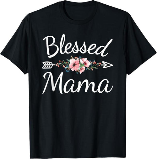 100% Cotton Blessed Mama Cute Mom Mommy Mothers Day T-Shirt Hoodie, Sweatshirt | PrintMintTees.com