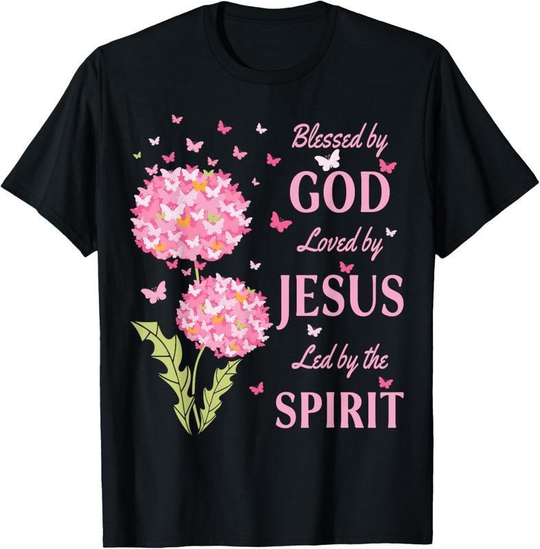 100% Cotton Blessed God Loved Jesus Butterfly Dandelion T-Shirts, Hoodie, Sweatshirt