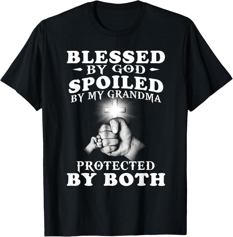 100% Cotton Blessed God Spoiled My Grandma Protected T-Shirts, Hoodie, Sweatshirt