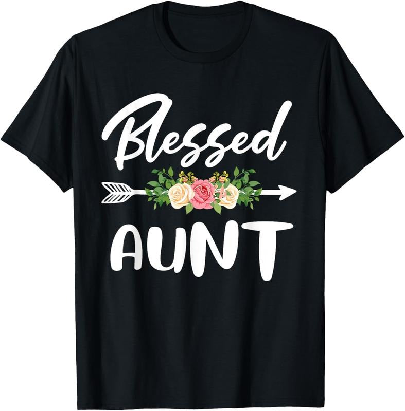 100% Cotton Blessed to be called Aunt Floral Arrow Design Mothers Day T-Shirt Hoodie Sweatshirt | PrintMintTees.com