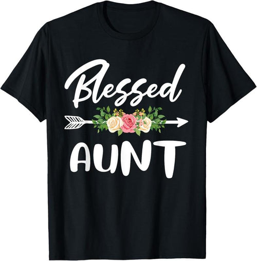 100% Cotton Blessed to be called Aunt Floral Arrow Design Mothers Day T-Shirt Hoodie Sweatshirt | PrintMintTees.com